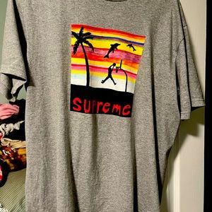 Supreme dunk tee, size medium, color gray